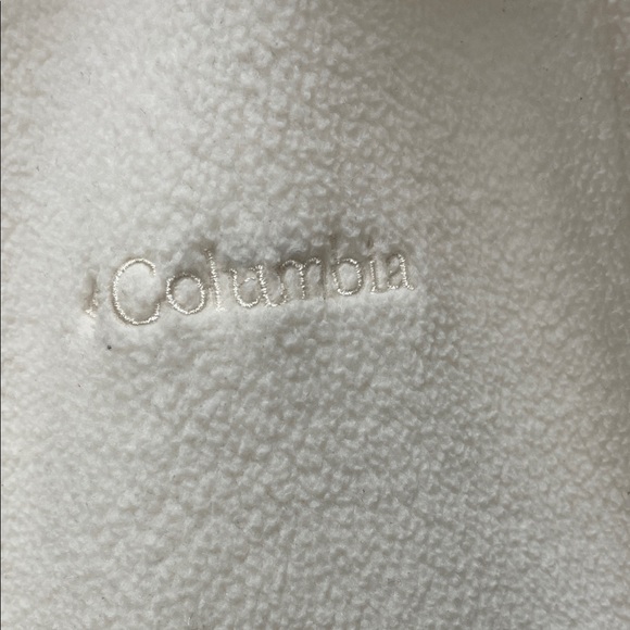Columbia Women's Cream Fleece Zip Up Jacket Size L - Picture 3 of 11